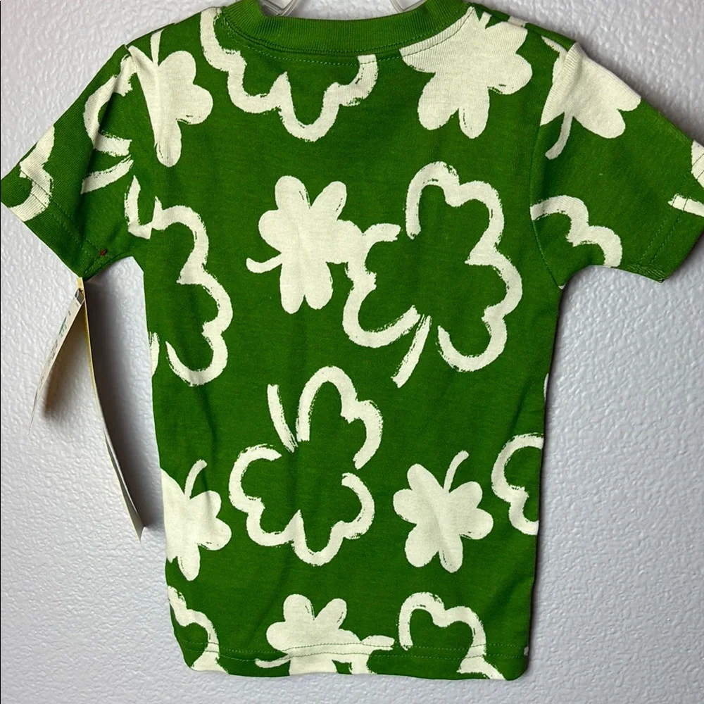 Carter's 100% Cotton Green Clover Lucky T-Shirt Saint Patrick’s Day Paddy’s Day